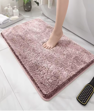 Pluche Badkamermat Antislip – Absorberende Vloermat met Verdikte Rand