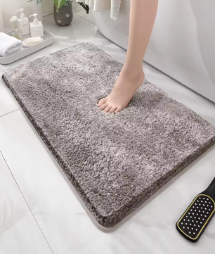 Pluche Badkamermat Antislip – Absorberende Vloermat met Verdikte Rand