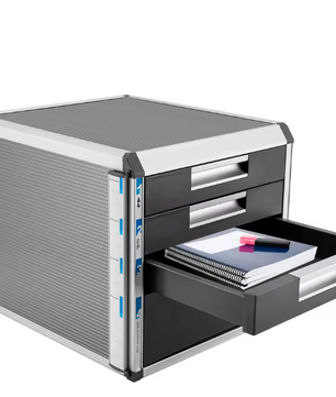 4-Laags Desktop Bestandsorganizer – Afsluitbare Documentenkast voor Kantoor en Thuis