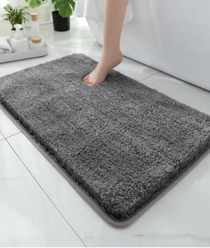 Pluche Badkamermat Antislip – Absorberende Vloermat met Verdikte Rand