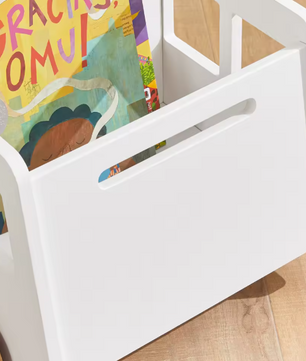 Kinderboekenplank met Wielen – Opbergplank voor Boeken en Speelgoed, Kindvriendelijk Ontwerp