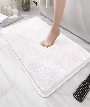 Pluche Badkamermat Antislip – Absorberende Vloermat met Verdikte Rand