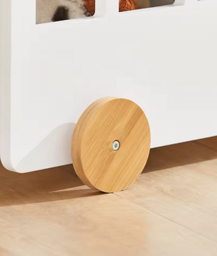 Kinderboekenplank met Wielen – Opbergplank voor Boeken en Speelgoed, Kindvriendelijk Ontwerp