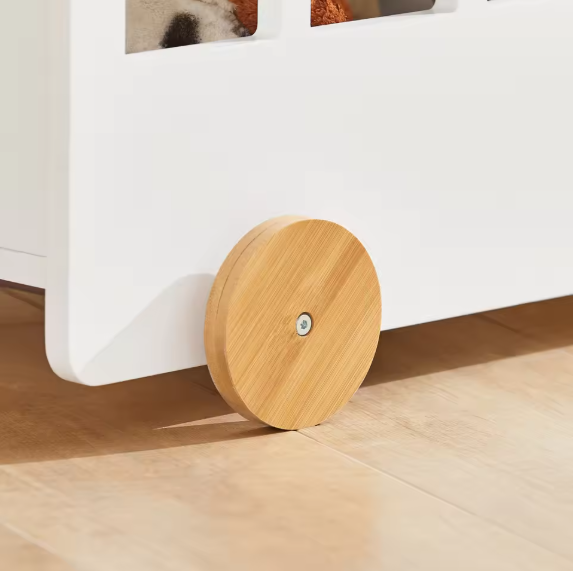Kinderboekenplank met Wielen – Opbergplank voor Boeken en Speelgoed, Kindvriendelijk Ontwerp