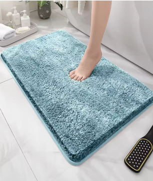 Pluche Badkamermat Antislip – Absorberende Vloermat met Verdikte Rand
