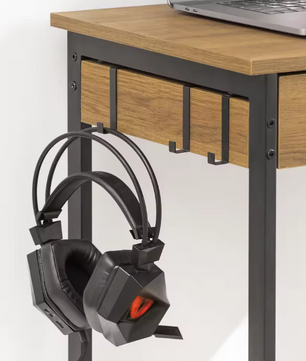 Compact Bureau met Lade en 2 Haken – Werktafel voor Thuis, Studie en Kantoor