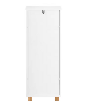 Waskast met Uitklapbare Waszak – Smalle Wasmandkast voor Badkamer