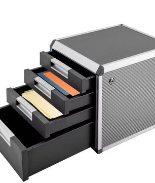 4-Laags Desktop Bestandsorganizer – Afsluitbare Documentenkast voor Kantoor en Thuis