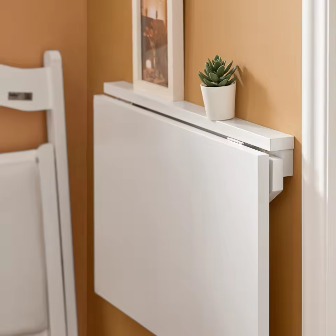 Wandklaptafel 60 × 40 cm – Ruimtebesparende Keukentafel en Bureau