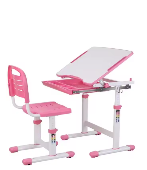 Ergonomisch Kinderbureau met Verstelbare Stoel, Lade en Leesstandaard