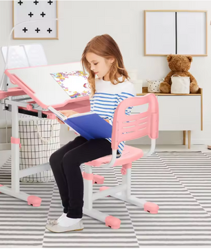 Verstelbare Kinderstudeertafel met Stoel – Kantelbaar en Ergonomisch