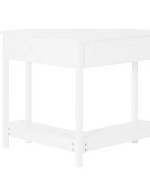 Witte Hoektafel met Lade en Plank – Compact Bureau voor Thuis en Kantoor
