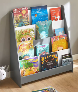 Kinderboekenkast met 4 Opbergvakken – Boeken- en Tijdschriftenrek voor Kinderen