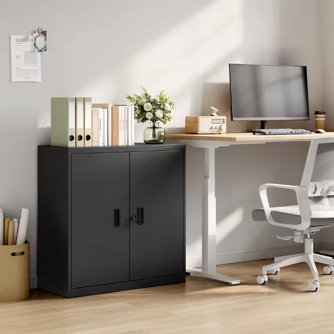 Afsluitbare Metalen Archiefkast met Verstelbare Plank – Multifunctionele Kantooropslag