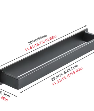 Zwarte Handdoekhouder Zonder Boren – Zelfklevend RVS Handdoekrek voor Badkamer en Keuken