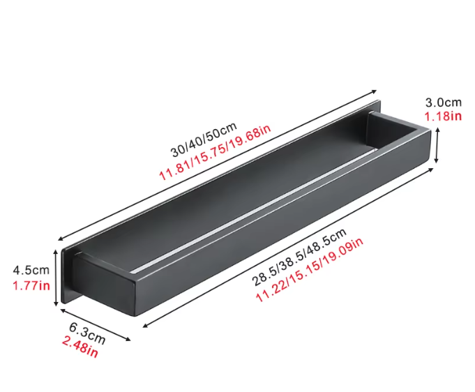 Zwarte Handdoekhouder Zonder Boren – Zelfklevend RVS Handdoekrek voor Badkamer en Keuken