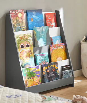 Kinderboekenkast met 4 Opbergvakken – Boeken- en Tijdschriftenrek voor Kinderen