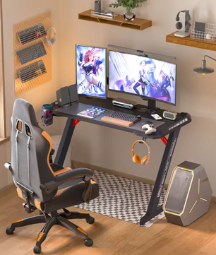 Extra Groot Gaming Bureau 140 cm met RGB LED – Stevig PC Bureau