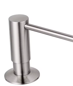 Zwarte Zeepdispenser met Messing Pompkop – Ingebouwde Dispenser voor Keuken en Badkamer