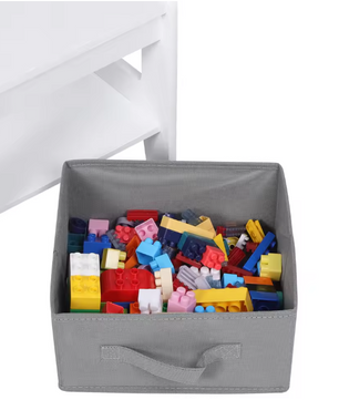 Wit Kinderbureau met 2 Stoelen – Omkeerbaar Tafelblad en Opbergruimte