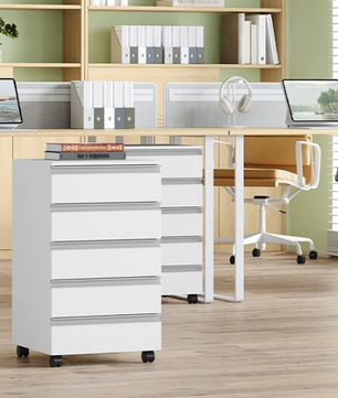 Mobiele Archiefkast met 5 Laden en Slot – Compacte Kantooropslag