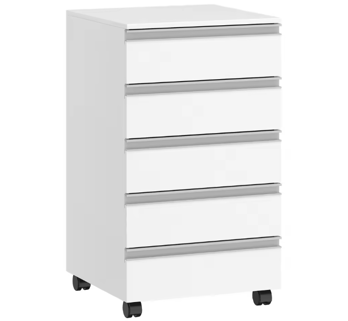 Mobiele Archiefkast met 5 Laden en Slot – Compacte Kantooropslag