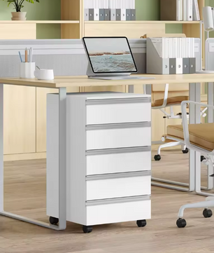 Mobiele Archiefkast met 5 Laden en Slot – Compacte Kantooropslag
