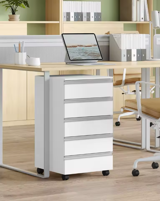 Mobiele Archiefkast met 5 Laden en Slot – Compacte Kantooropslag