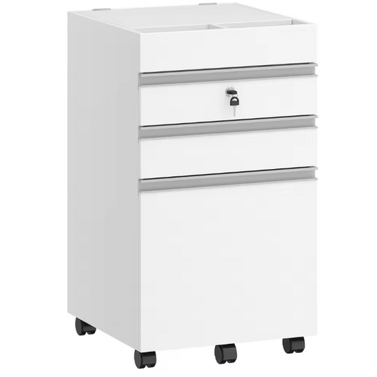 Mobiele Archiefkast met 3 Laden en Slot – Compacte Kantooropslag