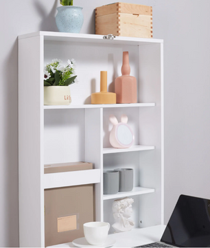 Wandgemonteerd Opklapbaar Bureau met Whiteboard en 5 Opbergvakken – Ruimtebesparend Thuiskantoor