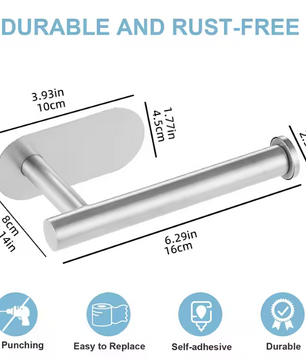 Roestvrijstalen Toiletrolhouder met Plank – Wandgemonteerd Badkameraccessoire