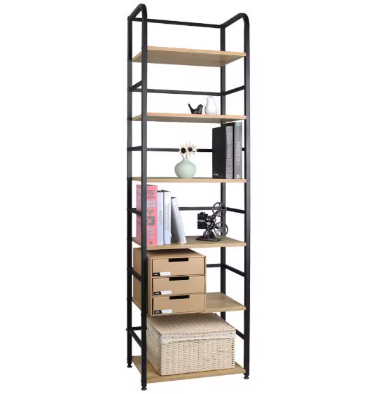 6-Laags Ladder Opbergplank – Smalle Boekenplank voor Badkamer, Keuken en Woonruimte