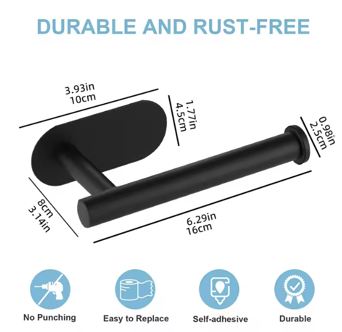 Roestvrijstalen Toiletrolhouder met Plank – Wandgemonteerd Badkameraccessoire