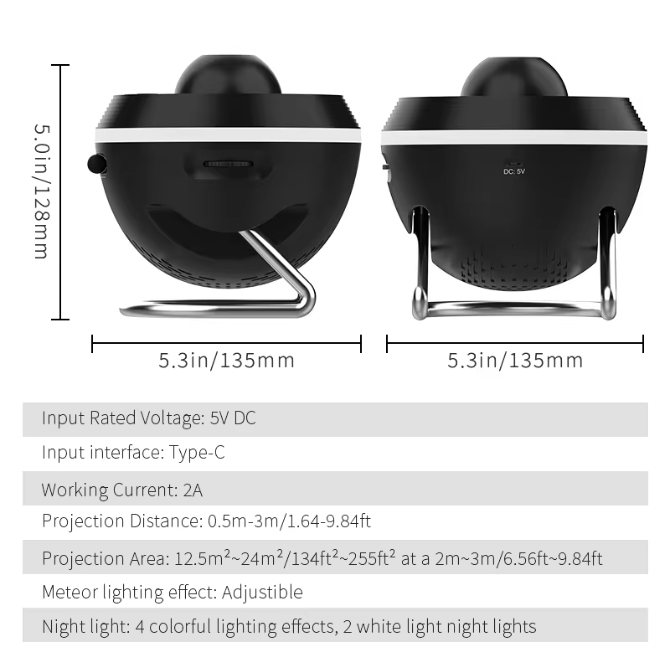 Meteoor Galaxy Projector 13-in-1 – Ultra Heldere Sterrenhemel Nachtlamp