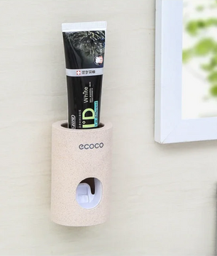 Automatische Tandpasta Dispenser met Tandenborstelhouder – Wandmontage Badkamer Set