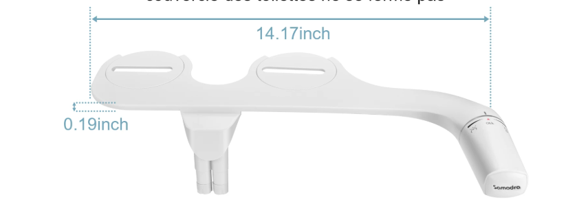 Ultradunne Toiletbidet met Dubbele Sproeier – Niet-Elektrische Hygiënische Douche