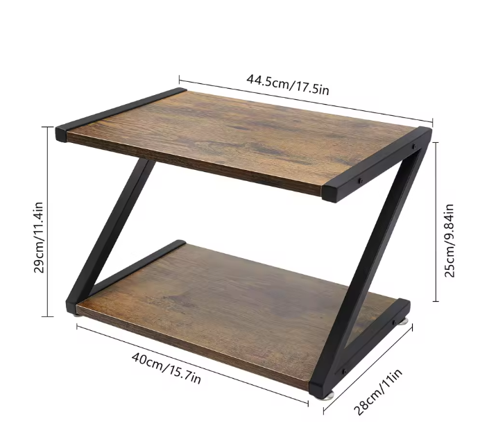 2-Laags Desktop Printerstandaard – Compact Bureau Opbergrek