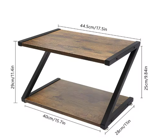 2-Laags Desktop Printerstandaard – Compact Bureau Opbergrek