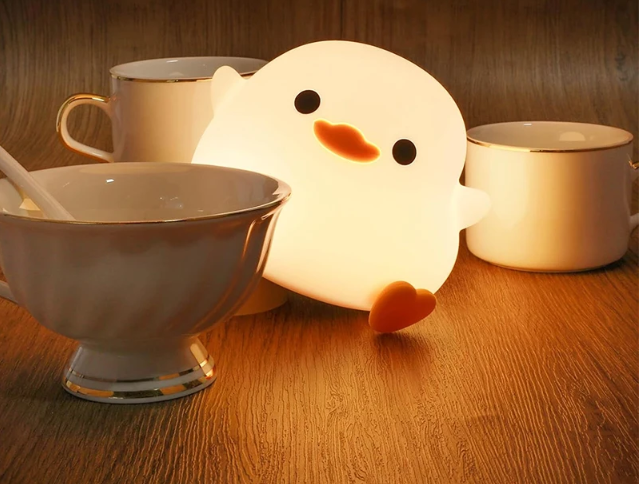 Schattig Eend Nachtlampje – Oplaadbaar en Dimbaar Siliconen LED Lamp