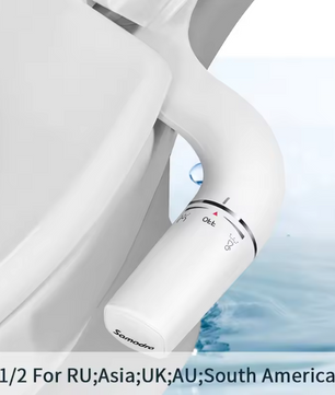 Ultradunne Toiletbidet met Dubbele Sproeier – Niet-Elektrische Hygiënische Douche