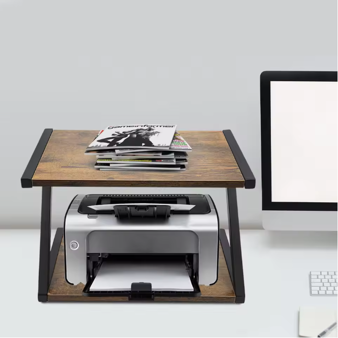 2-Laags Desktop Printerstandaard – Compact Bureau Opbergrek