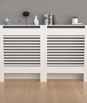 Hoge MDF Radiatorafdekking met Latten en Bovenplank