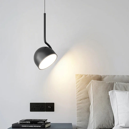 Moderne LED Hanglamp Zwart/Wit – Minimalistische Design Pendellamp met 3 Lichtkleuren via Wandschakelaar – LED Hanglamp voor Woonkamer, Eetkamer, Loft & Slaapkamer