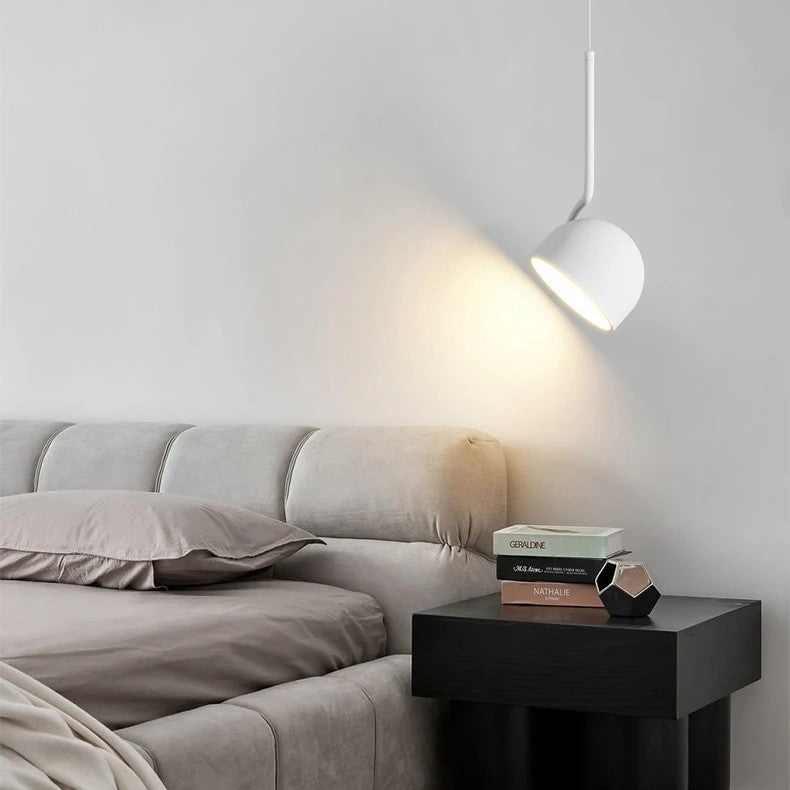 Moderne LED Hanglamp Zwart/Wit – Minimalistische Design Pendellamp met 3 Lichtkleuren via Wandschakelaar – LED Hanglamp voor Woonkamer, Eetkamer, Loft & Slaapkamer