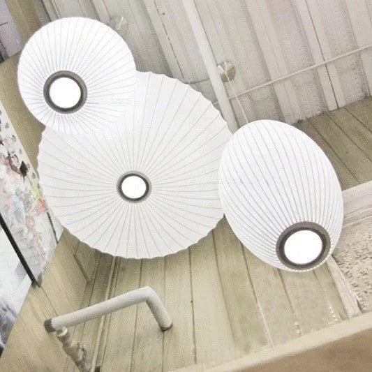 Moderne Zijde LED Hanglamp – Minimalistische Designer Plafondlamp – Witte Stoffen Kap – E27 – Voor Woonkamer, Restaurant & Hotel
