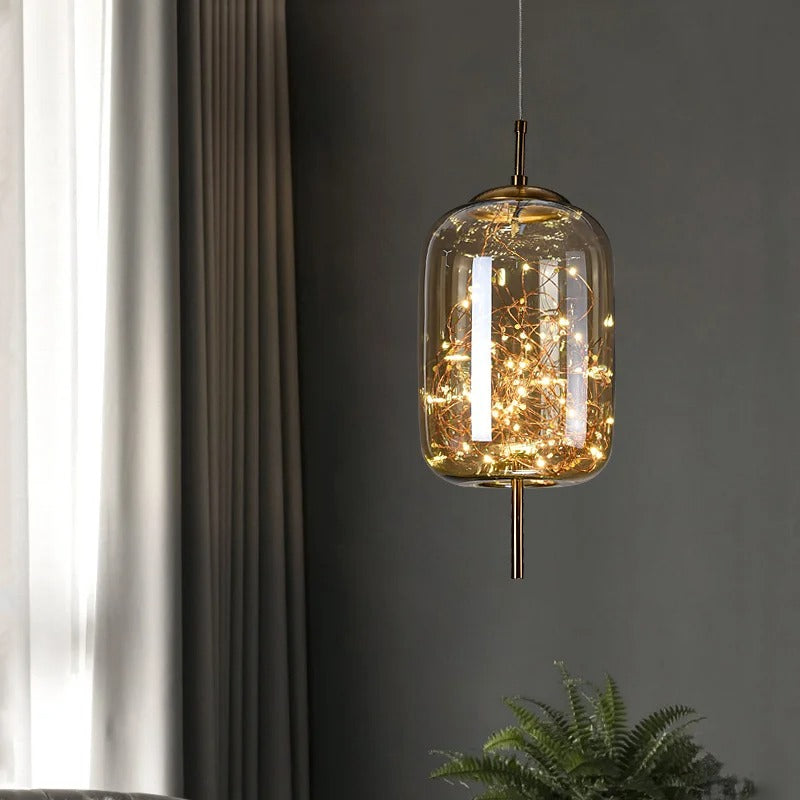 Moderne LED Hanglamp van Glas – Minimalistisch Design – Sfeervolle Verlichting voor Woonkamer, Slaapkamer & Eetkamer