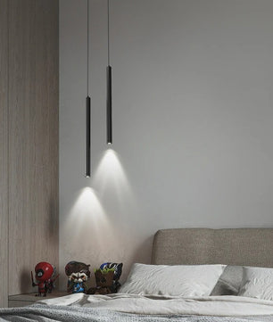 Moderne LED Hanglamp Zwart/Wit – Minimalistische Design Pendellamp met 3 Lichtkleuren via Wandschakelaar – LED Hanglamp voor Woonkamer, Eetkamer, Loft & Slaapkamer