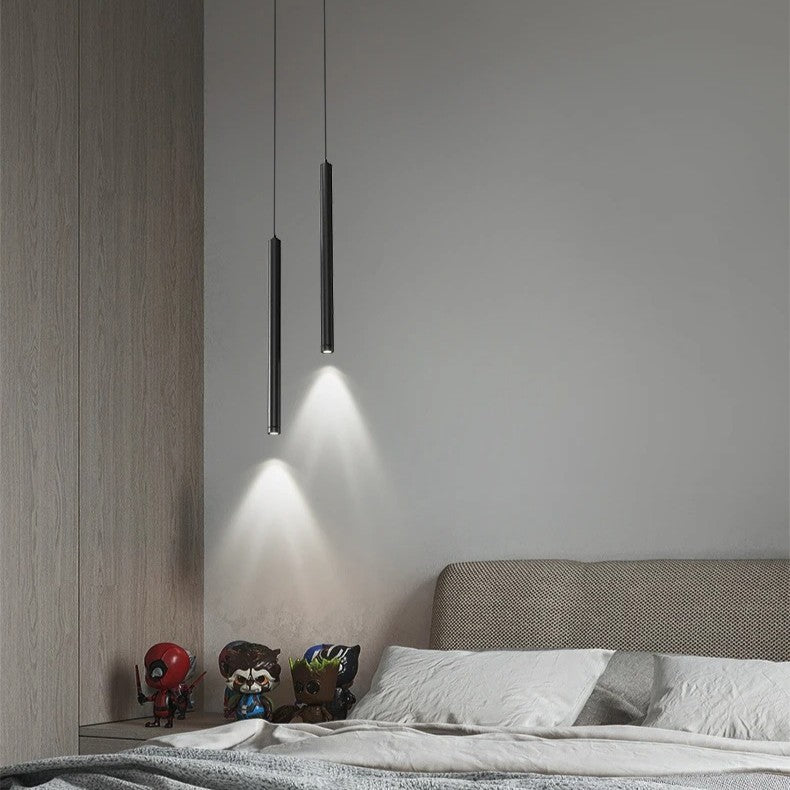 Moderne LED Hanglamp Zwart/Wit – Minimalistische Design Pendellamp met 3 Lichtkleuren via Wandschakelaar – LED Hanglamp voor Woonkamer, Eetkamer, Loft & Slaapkamer