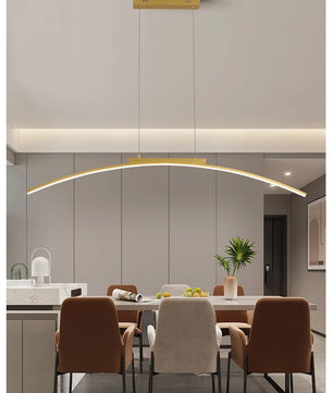 Moderne LED Boog Hanglamp 100 cm – Dimbare Arc Design Lamp van Aluminium & IJzer – Energiezuinig, 3000–6500K – Voor Eetkamer, Woonkamer & Keuken