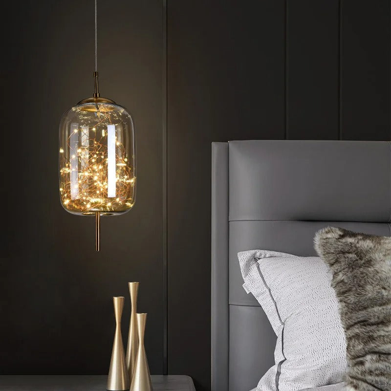 Moderne LED Hanglamp van Glas – Minimalistisch Design – Sfeervolle Verlichting voor Woonkamer, Slaapkamer & Eetkamer